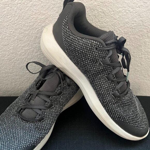 Under Armour Gray Blue Ripple Athletic Tennis Shoes Size 5 Youth - Picture 1 of 13